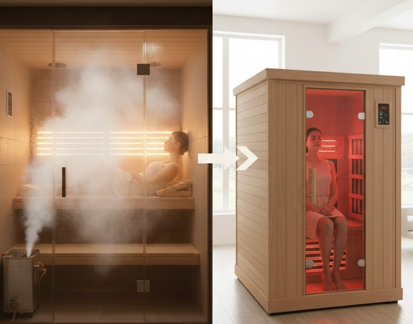 Pára vs. infračervená sauna: co je lepší pro vaše zdraví a domov? Pára vs. infračervená sauna: co je lepší pro vaše zdraví a domov?
