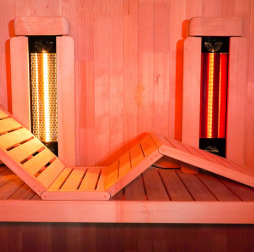 Ergonomický ohřívač do sauny ležícího typu